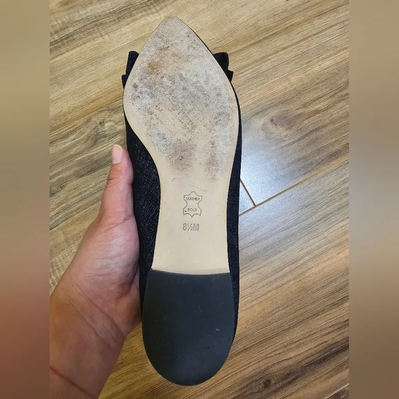 Tory Burch "Rosalind" Denim leather Pointed Toe Flats, size US 8.5 - Picture 11 of 17